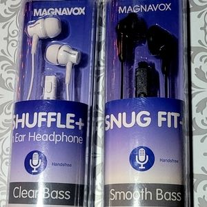 2 Pair Magnavox Earbuds NIB